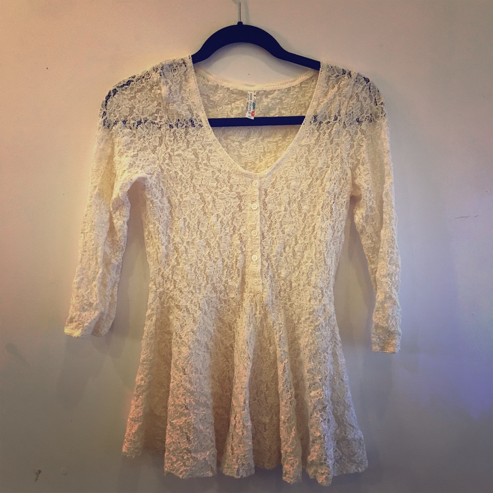 Lacy free people top
